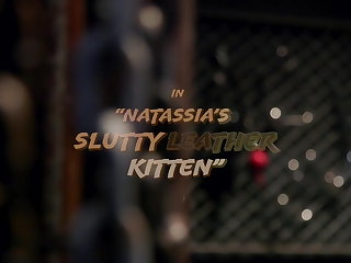 Shemale Fucks Girl Natassia's Slutty Leather Kitten