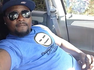 Black chub massive facial in car