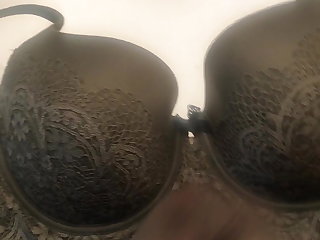 Jerking off with wife matching bra and panty from Victoria s