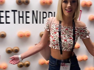 Blonde Teen Sky Pierce Public Sex after Showing Pussy POV